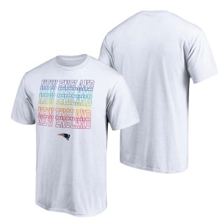 Men's New England Patriots White Fanatics Branded City Pride T-Shirt