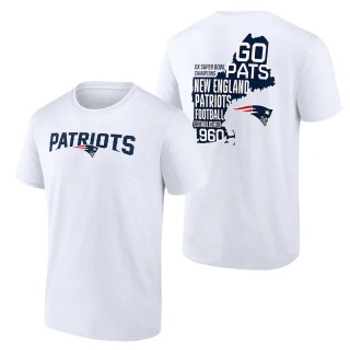 Men's New England Patriots Fanatics Branded White Hot Shot State T-Shirt
