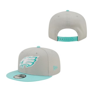 Gray Mint Philadelphia Eagles Two-Tone Color Pack 9FIFTY Snapback Hat
