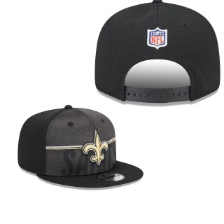 Men's New Orleans Saints Black 2023 NFL Training Camp 9FIFTY Snapback Hat