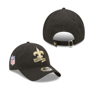 Men's New Orleans Saints Black OTC 2022 Sideline 9TWENTY Adjustable Hat