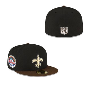 New Orleans Saints Black Walnut 59FIFTY Fitted Hat