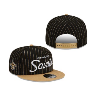 New Orleans Saints Pinstripe 9FIFTY Snapback Hat