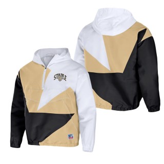 Men's New Orleans Saints NFL x Staple Gold All Over Print Quarter-Zip Pullover Jacket