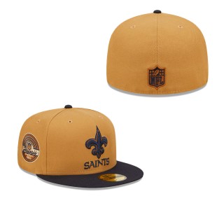 Men's New Orleans Saints Tan Navy 1980 Pro Bowl Wheat 59FIFTY fitted hat
