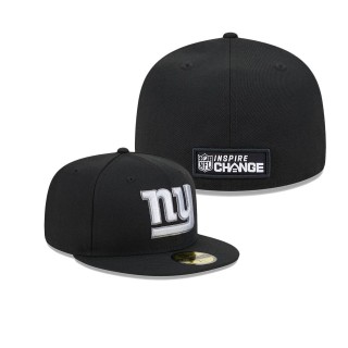 New York Giants Black 2023 Inspire Change 59FIFTY Fitted Hat