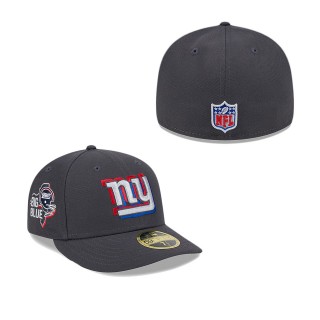 New York Giants Graphite 2024 NFL Draft Low Profile 59FIFTY Fitted Hat