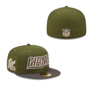 New York Giants Olive Graphite Super Bowl XXI 59FIFTY Fitted Hat