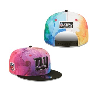 Men's New York Giants Pink Black 2022 NFL Crucial Catch 9FIFTY Snapback Hat
