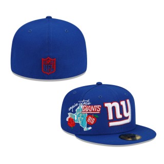 Men's New York Giants New Era Royal City Cluster 59FIFTY Fitted Hat