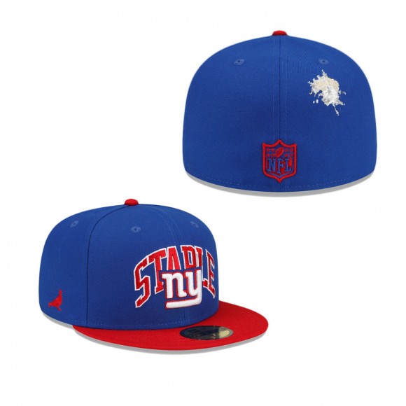 Men's New York Giants Royal Red NFL x Staple Collection 59FIFTY Fitted Hat