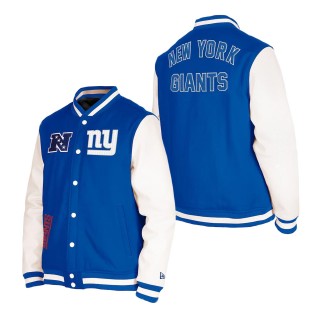 New York Giants Royal Third Down Varsity Full-Snap Jacket