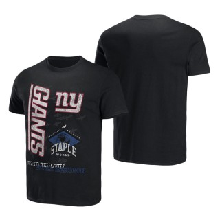Men's New York Giants NFL x Staple Black World Renowned T-Shirt