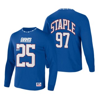Men's New York Giants NFL x Staple Blue Core Team Long Sleeve T-Shirt