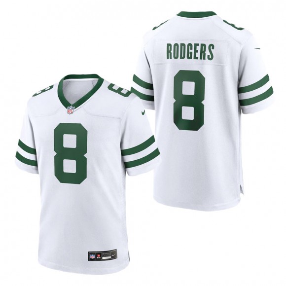 New York Jets Aaron Rodgers Legacy White Game Jersey