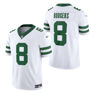 New York Jets Aaron Rodgers Legacy White Vapor F.U.S.E. Limited Jersey