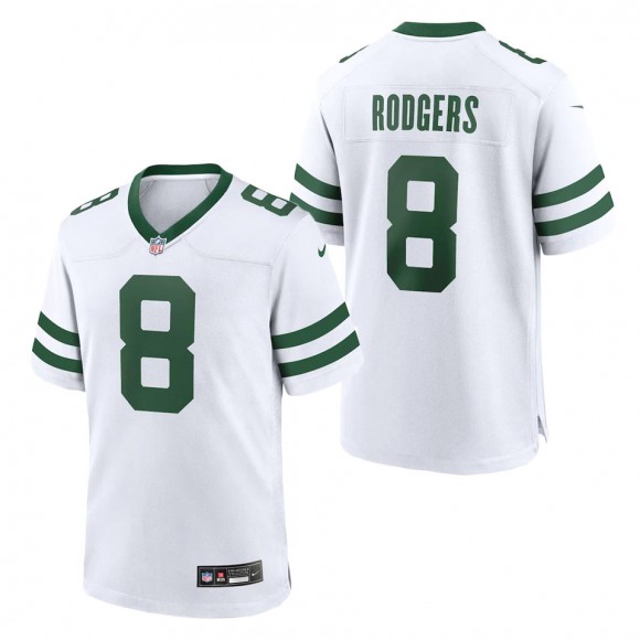Jets Aaron Rodgers White Legacy Player Game Jersey