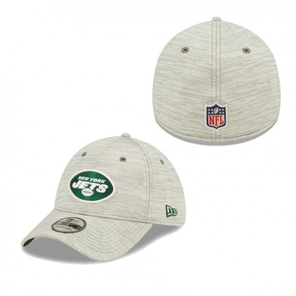 Men's New York Jets Gray 2022 NFL Training Camp Official Coach 39THIRTY Flex Hat
