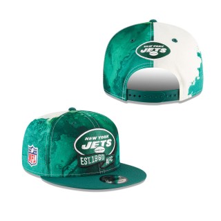 Men's New York Jets Green 2022 Sideline 9FIFTY Ink Dye Snapback Hat