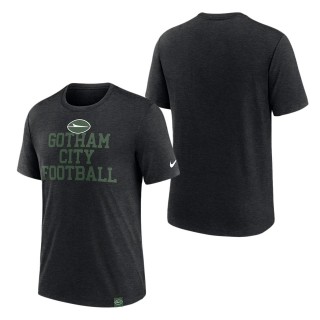 Men's New York Jets Heather Black Blitz Tri-Blend T-Shirt