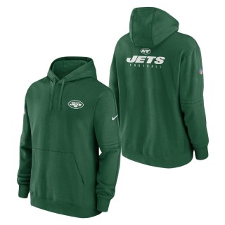New York Jets Nike Green Sideline Club Fleece Pullover Hoodie