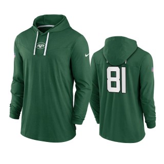 Men's New York Jets Tyler Kroft Green Hoodie Tri-Blend Sideline Performance T-Shirt