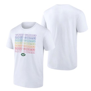 Men's New York Jets Fanatics Branded White City Pride T-Shirt