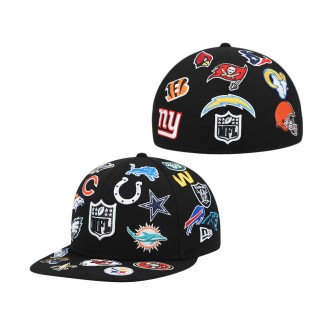 Men's NFL Black Allover 59FIFTY Fitted Hat