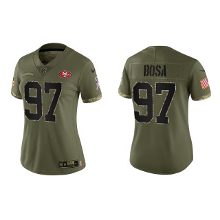 Nick Bosa Women's San Francisco 49ers Olive 2022 Salute To Service Limited Jersey