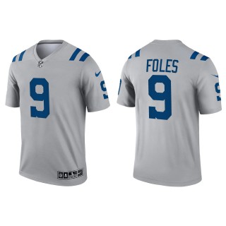 Men's Indianapolis Colts Nick Foles Gray Inverted Legend Jersey