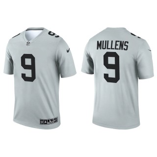Men's Las Vegas Raiders Nick Mullens Silver Inverted Legend Jersey