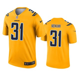 Los Angeles Chargers Nick Niemann Gold Inverted Legend Jersey