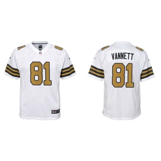 Nick Vannett youth New Orleans Saints White Alternate Game Jersey