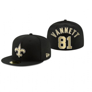 New Orleans Saints Nick Vannett Black Omaha 59FIFTY Fitted Hat