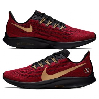 Unisex Nike Air Zoom Pegasus 36 San Francisco 49ers Scarlet Gold Running Shoes