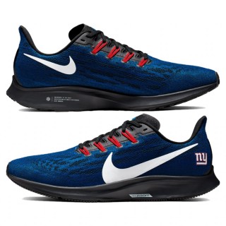 Unisex Nike Air Zoom Pegasus 36 New York Giants Blue White Running Shoes