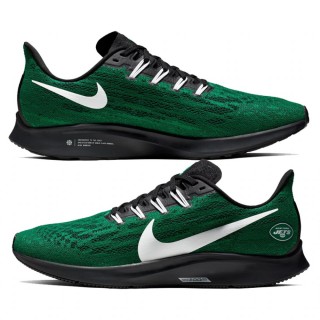 Unisex Nike Air Zoom Pegasus 36 New York Jets Green White Running Shoes