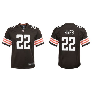 Youth Nyheim Hines Browns Brown Game Jersey