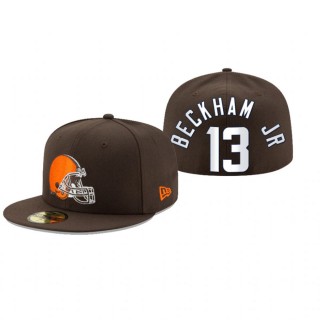 Cleveland Browns Odell Beckham Jr Brown Omaha 59FIFTY Fitted Hat