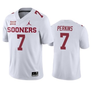 Oklahoma Sooners Ronnie Perkins White Game College Football Jersey