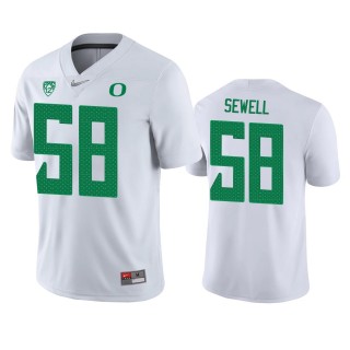 Oregon Ducks Penei Sewell White Game College Football Jersey