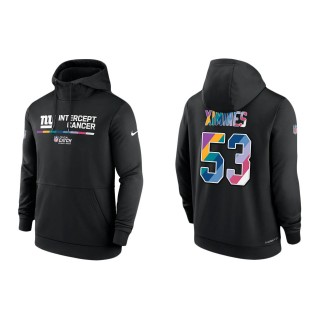Oshane Ximines New York Giants Black 2022 NFL Crucial Catch Therma Performance Pullover Hoodie