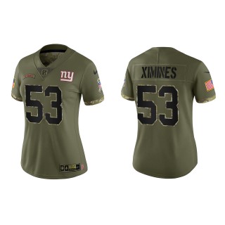 Oshane Ximines Women's New York Giants Olive 2022 Salute To Service Limited Jersey