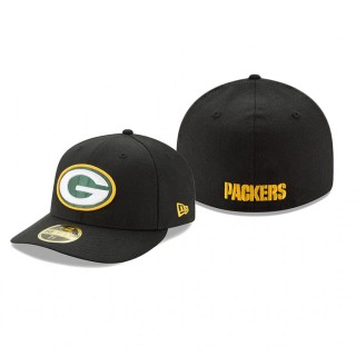 Green Bay Packers Black Omaha Low Profile 59FIFTY Structured Hat