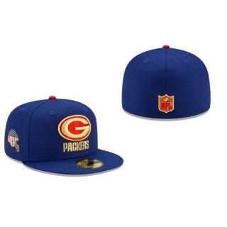 Green Bay Packers Blue Americana 59FIFTY Fitted Hat