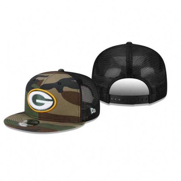 Green Bay Packers Camo Woodland Trucker 2.0 9FIFTY Snapback Hat