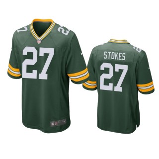 Green Bay Packers Eric Stokes Green 2021 NFL Draft Game Jersey