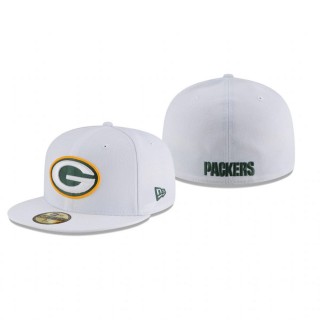 Green Bay Packers White Omaha 59FIFTY Fitted Hat