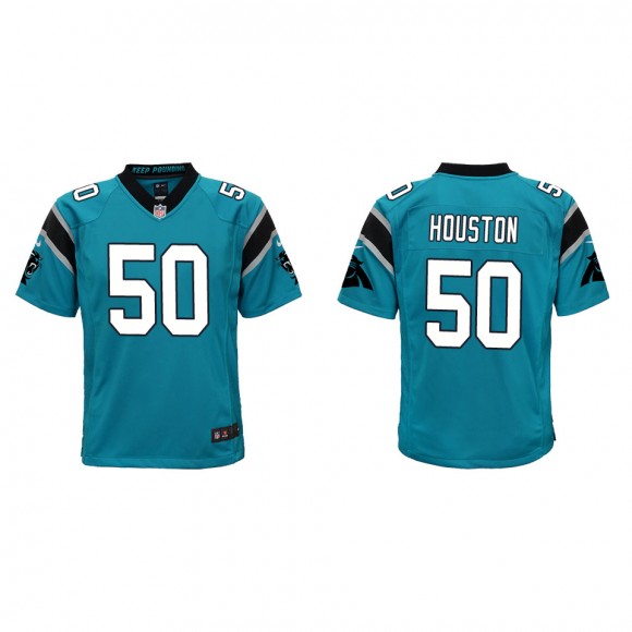 Youth Justin Houston Panthers Blue Game Jersey