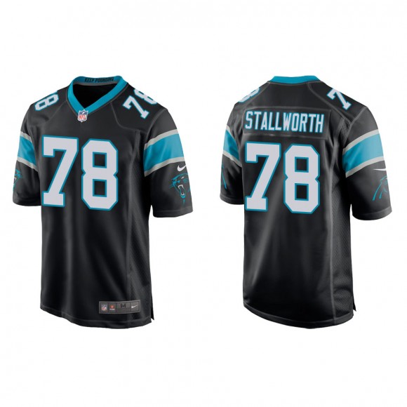 Taylor Stallworth Panthers Black Game Jersey